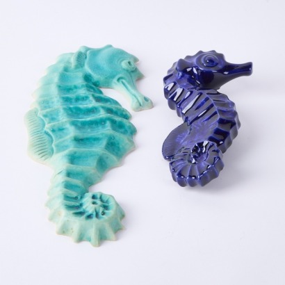 A Pair of Ceramic Seahorses from The Pump Room