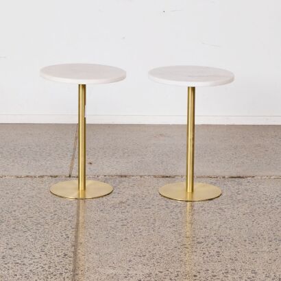 A Pair of Marble Topped Side Tables