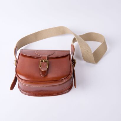 A Brown Leather Cartridge Bag
