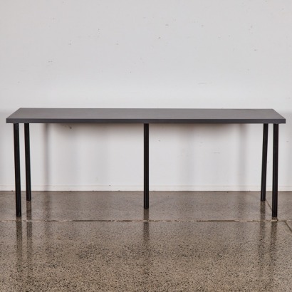 A Minimal Black Dining Table
