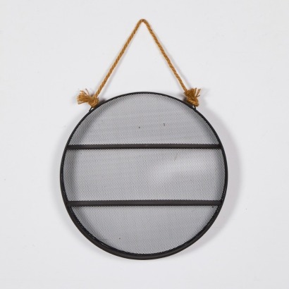A Circular Metal Wall Hung Display Shelf