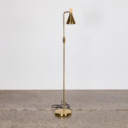 A MCM Style Gold Floor Lamp
