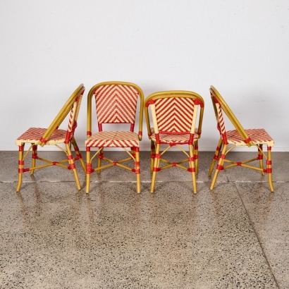 A Set of Four French Bistro Chairs