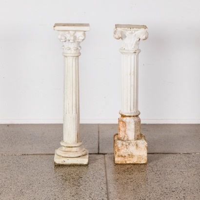 A Pair Of Vintage Concrete Columns