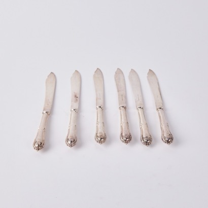 A Set Of Six Vintage Cheese Knives