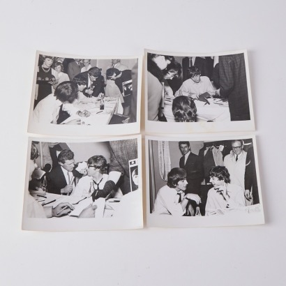 A Set Of Four Beatles Black And White Photographs Taken At The Wellington Tour 21 June 1964