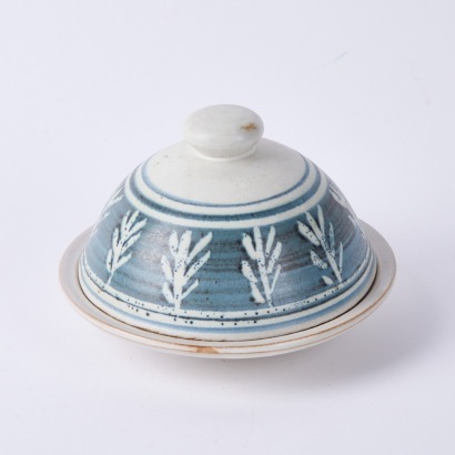 A Hanmer Pottery Butter Dome