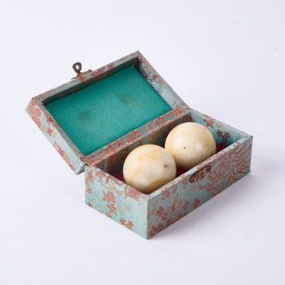 A Pair of Milk Jade Stones