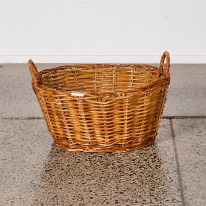 A Vintage Wicker Laundry Basket