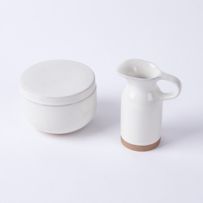 A Cream And Sugar Set Besigned By Barbaer & Osgerby For Royal Doulton