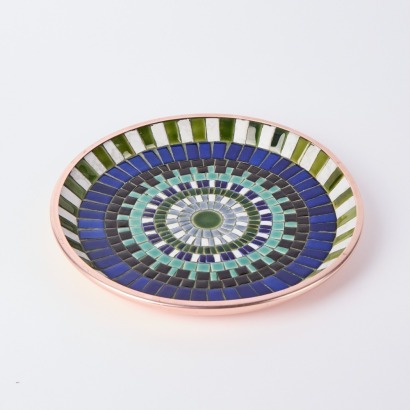 A Signed John Crichton Mosaic Dish