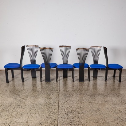 A Set Of Seven Postmodern Dining Chairs By Torstein Nilsen For Westnofa C.1980s