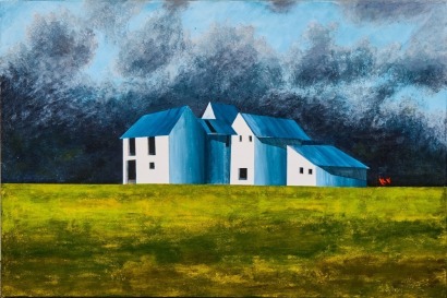 ARTIST UNKNOWN Oil Housing Work