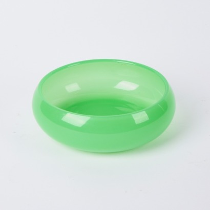 A Rare Art Deco Jade Coloured Uranium Glass Bowl