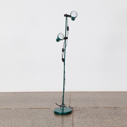 A Forest Green Double Headed Floor Lamp