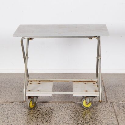 An Industrial Steel Side Table