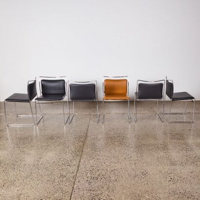 A Set Of Six Tulu W55 11 Chairs Designed By Kazuhide Takahama For Cassina