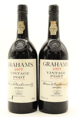 (2) 1977 W & J Graham's Vintage Port, Portugal [JR18]