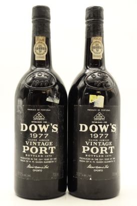 (2) 1977 Dow's Vintage Port, Portugal [JR18]