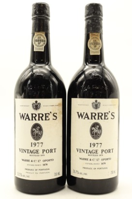 (2) 1977 Warre's Vintage Port, Portugal [JR18]