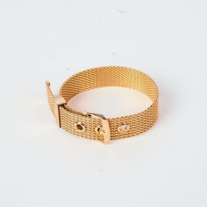 A Vintage Gold Mesh Belt Bracelet