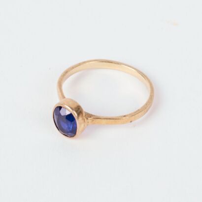 A Charlotte Penman Gold And Sapphire Ring