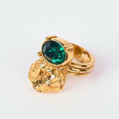 A Vintage Yves Saint Laurent Authentic Gold Arty Ring.