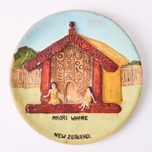 A Dish with a Depiction of a Whare