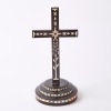 A Crucifix with Mother of Pearl Inlay, Solomon Islands