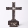 A Crucifix with Mother of Pearl Inlay, Solomon Islands