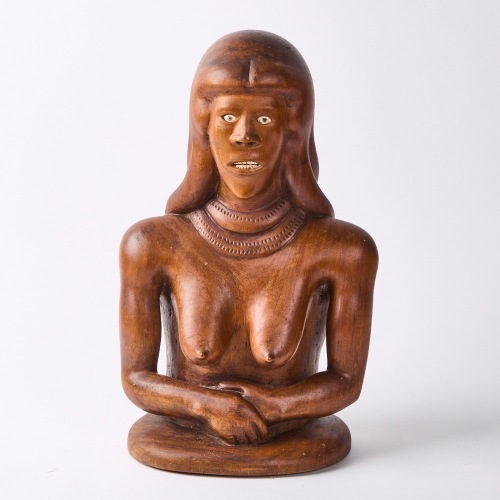 A Wood Bust of a Woman