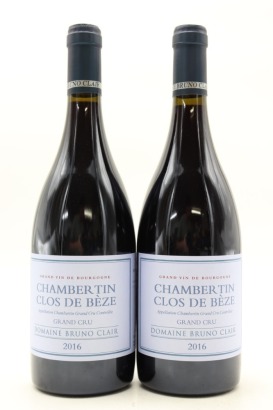 (2) 2016 Domaine Bruno Clair Chambertin-Clos de Beze Grand Cru, Cote de Nuits