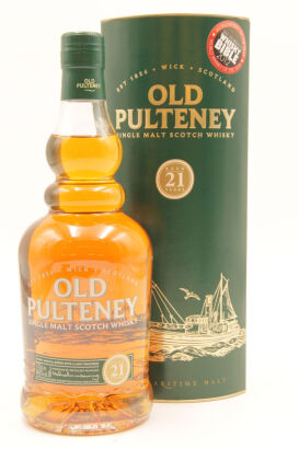 (1) Old Pulteney 21 Year Old, Single Malt Scotch Whisky 46% abv