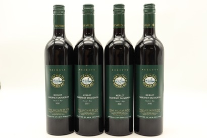 (4) 2001 Esk Valley Reserve Merlot Cabernet Sauvignon, Hawkes Bay