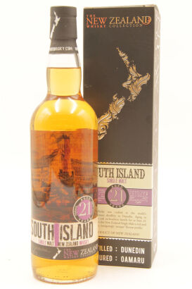 (1) The South Island 21 year old Single Malt Whisky, New Zealand Whisky Company 40% abv