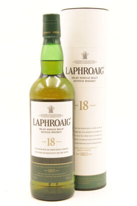 (1) Laphroaig 18 Year Old, Single Malt Scotch Whisky 48% abv