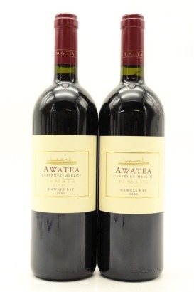 (2) 2000 Te Mata Estate Awatea Cabernet - Merlot, Hawke's Bay