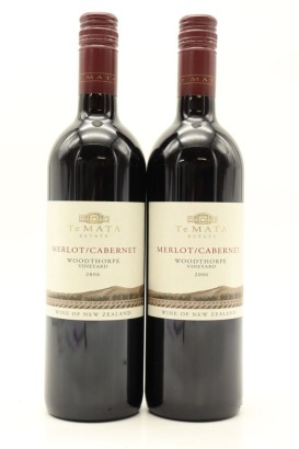 (2) 2006 Te Mata Estate Woodthorpe Vineyard Merlot/ Cabernets, Hawke's Bay