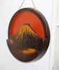 Round Mounted Japanese Lacquer Wall Pocket - 2
