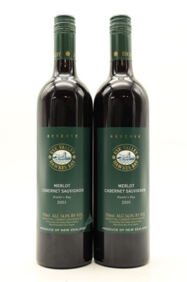 (2) 2001 Esk Valley Reserve Merlot Cabernet Sauvignon, Hawkes Bay