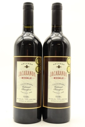 (2) 1996 Orlando Jacaranda Ridge Cabernet Sauvignon, Coonawarra