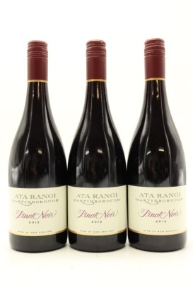 (3) 2012 Ata Rangi Pinot Noir, Martinborough [JR17.5] [WE93]