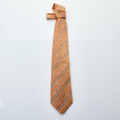 Dormeuil, Orange 100% Silk Tie, Made in Italy