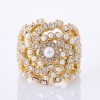 Chanel, Gold-tone Faux Pearl Cocktail Ring, Size J