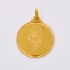 18ct Yellow Gold, Round Shaped Flower Pendant