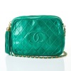 Chanel, Green Lambskin Tassel Camera Bag