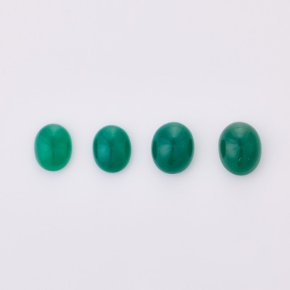 Parcel of Four, Loose Green Chalcedony totalling 13.90cts