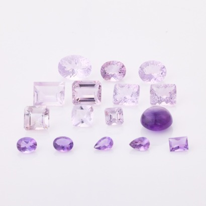 Parcel of Sixteen Loose, Variety of Cut Amethysts totalling 82.0cts