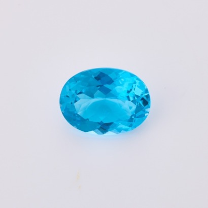 One Loose, 10.60ct Oval Faceted Blue Topaz