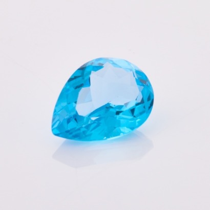One Loose, 12.20ct Pear Shape, Faceted Blue Topaz